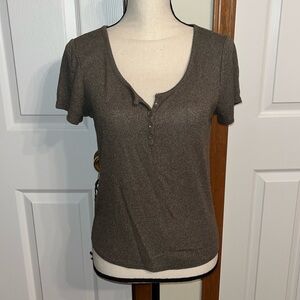 Pink Rose Green T-Shirt